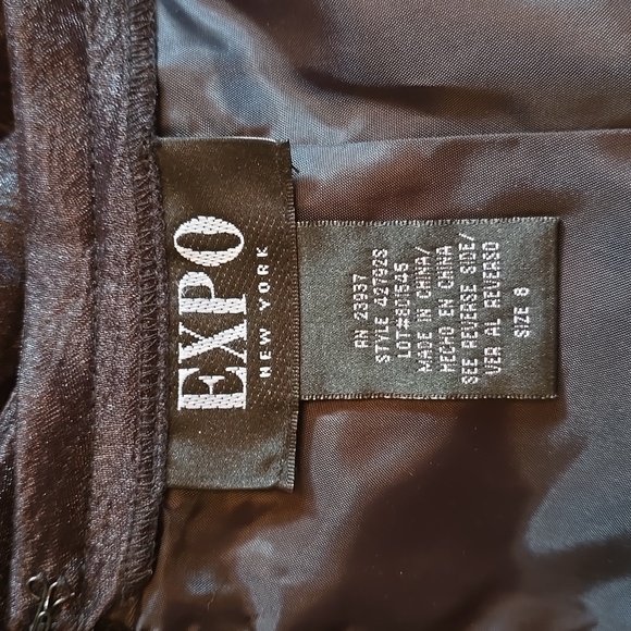 Skirt: After 5, dressy, Black crinkle texture, flare bottom, dressy #10 - Picture 5 of 6